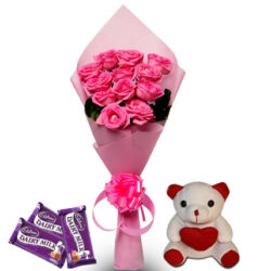 pink rose hamper