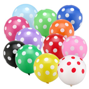 Polka Dot Balloons with ribbion