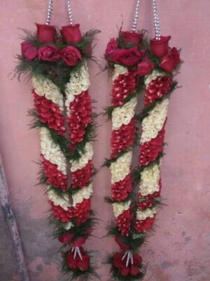 White & Red Petals Varmala price