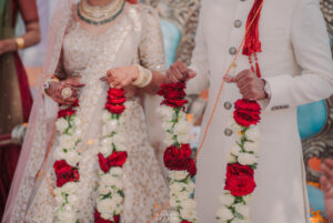 Red And White Rose Jaimala Garland