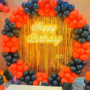 Birthday Red Black Ring Wall Balloon Decoration