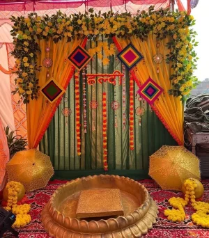 Home Haldi Decoration